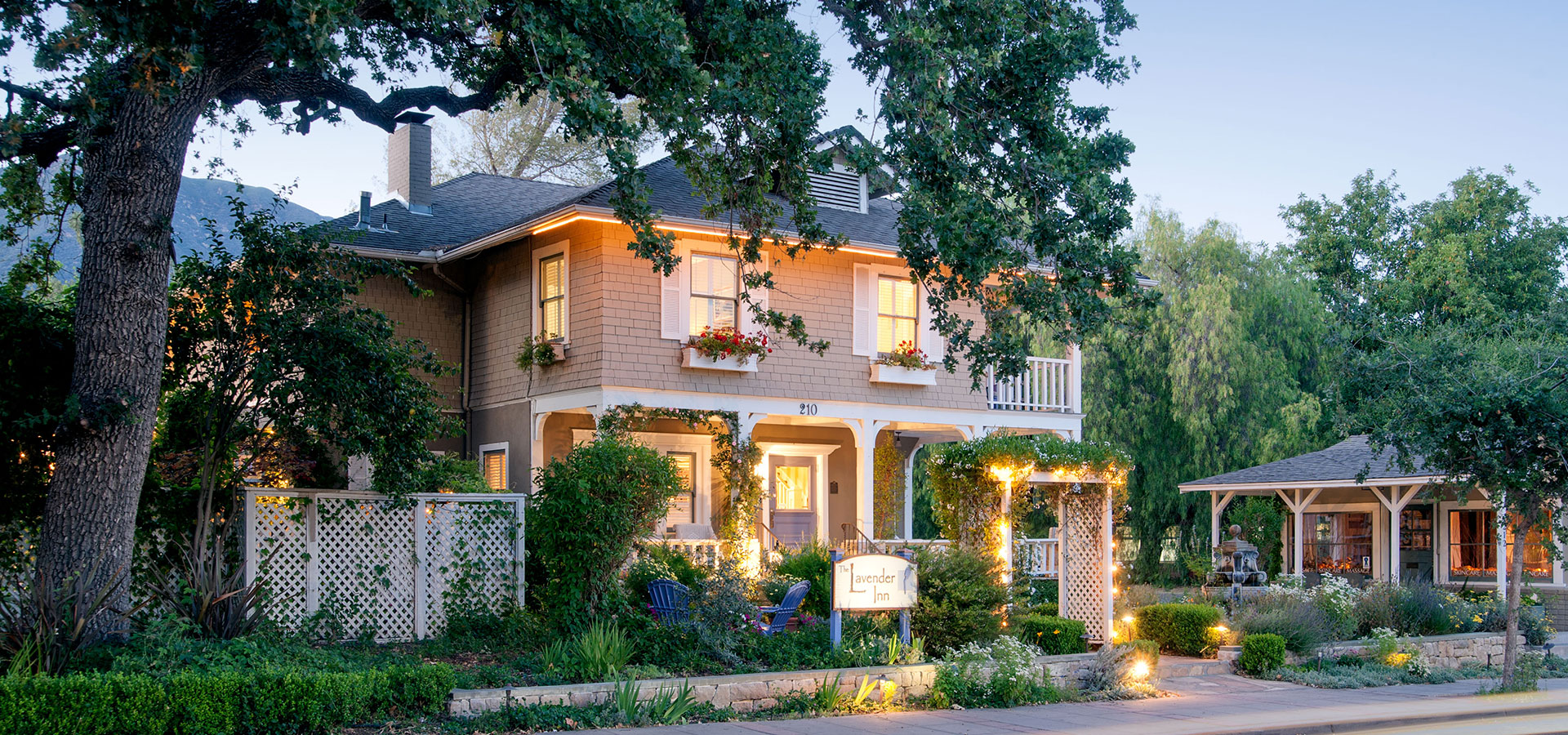 Pastel colored motel in Ojai, CA with the right amount of