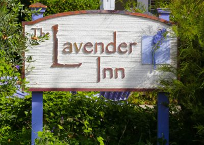 Sign board of Gazebo in Ojai, CA/Lavender Inn, bed and breakfast"